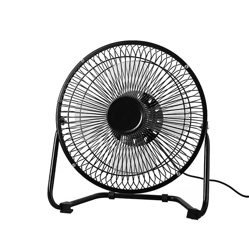 Portable 4-6.8 Inch Wrought Iron USB Desktop Fan - Quiet, Compact for Office, Dorm
