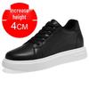 Men's 8CM Height-Increasing Invisible Shoes - Trendy Thick-Sole, Breathable, Fashionable White Sports & Casual Board Shoes