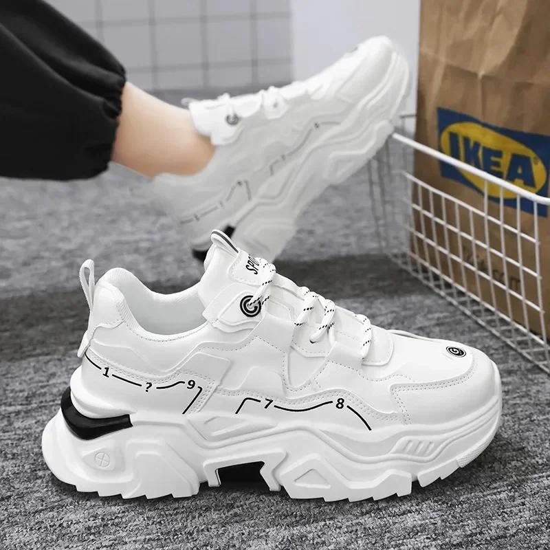 

2025 новая Мода Роскошный Бренд Мужские Кроссовки Высокое Качество Удобная Мягкая подошва Беговые Спортивные Туфли Классическая Мужская Повседневная Обувь 39 белый