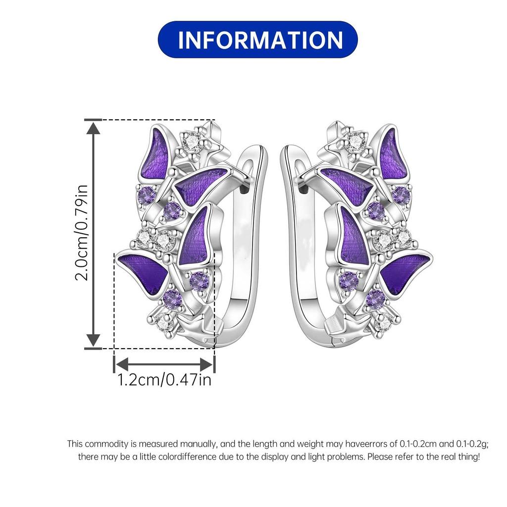 Elegant Insect Earrings For Women Butterfly Dragonfly Ladybug Hoops Sophisticated Dangle Ear Jewelry