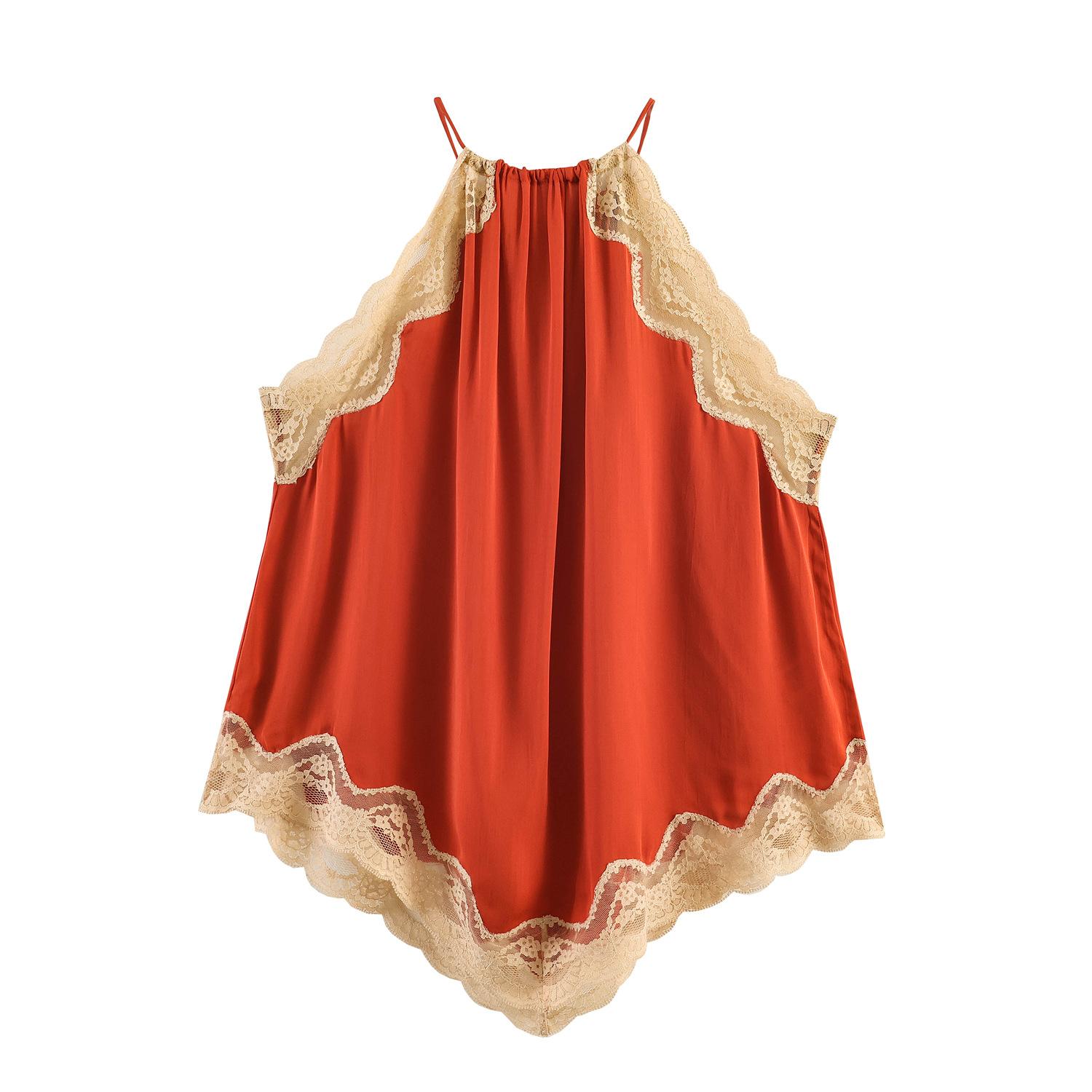 European and American women s clothing INS Internet celebrity popular fashion casual lace neck top XS