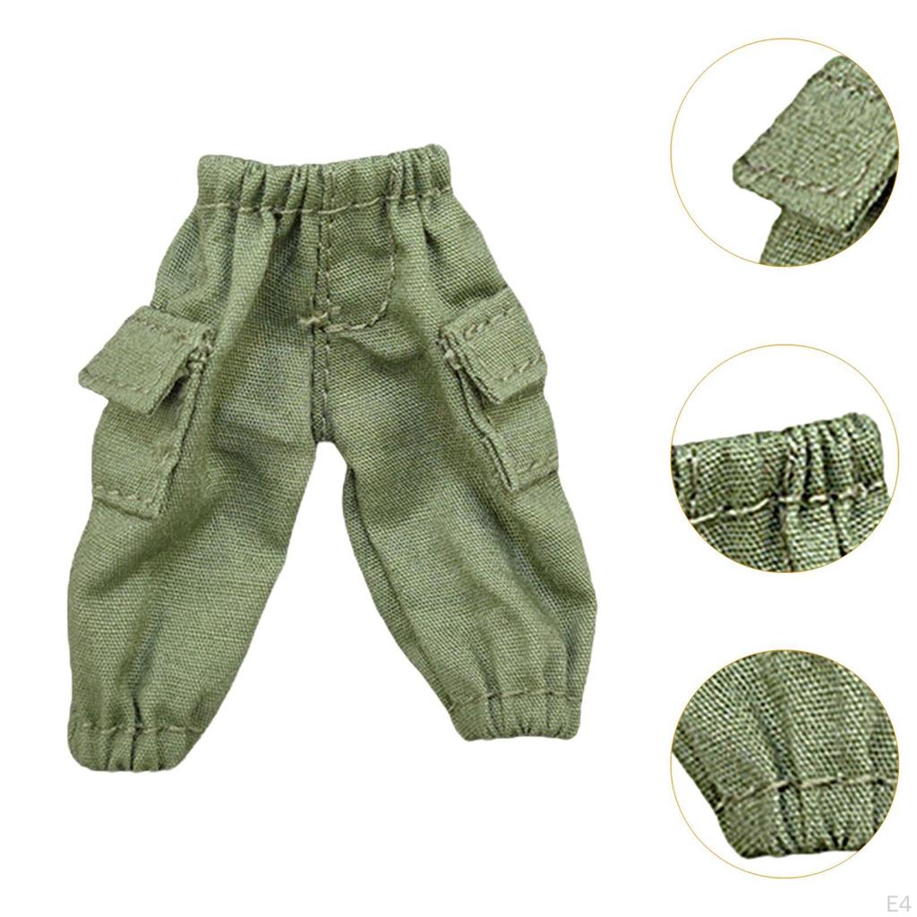 1/18 Casual Pants Accessory Handmade Doll Clothes 3.75 Inch Mini Action Figure for Dress Up