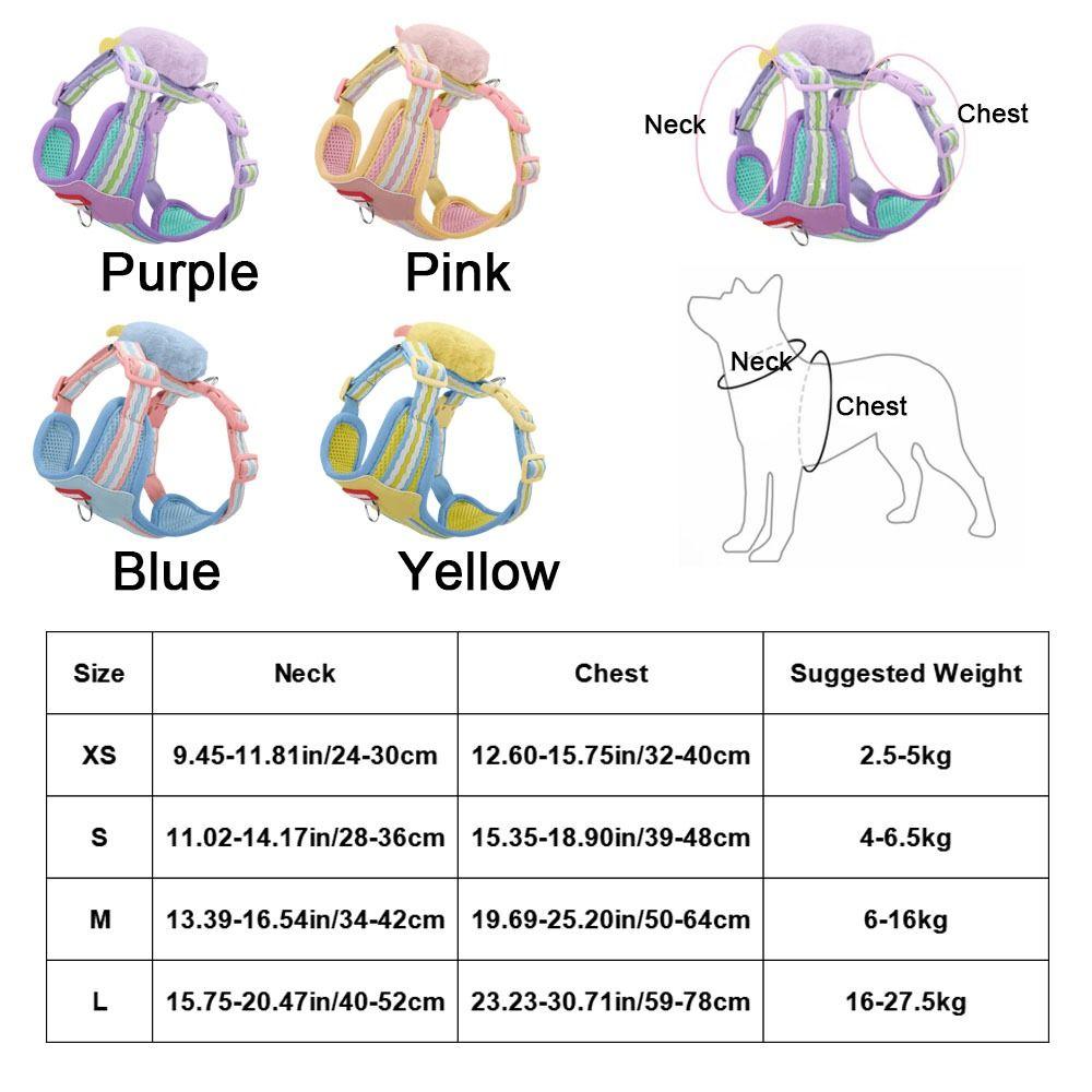 Soft Dog Harness Quicklace Pet Walking Vest Sturdy Pet Chest Strap  for Dogs Cats