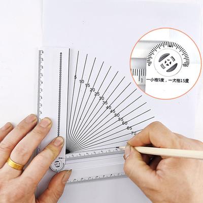 Creative Folding Geometric Drawing Ruler Rectangle Ruler Protractor Student Stationery Math Drawing Tool School Office Supplies