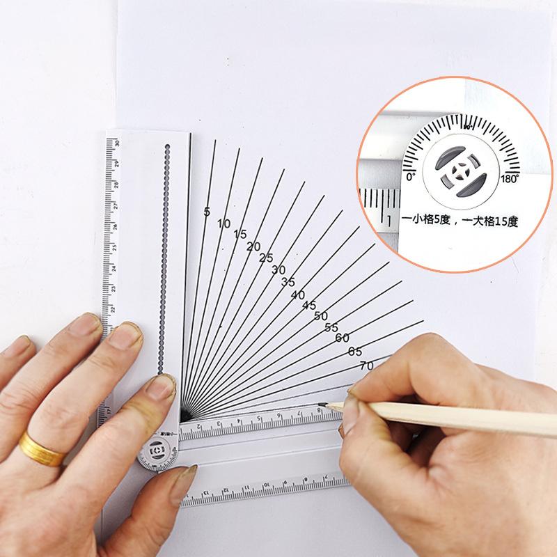 Creative Folding Geometric Drawing Ruler Rectangle Ruler Protractor Stationery
