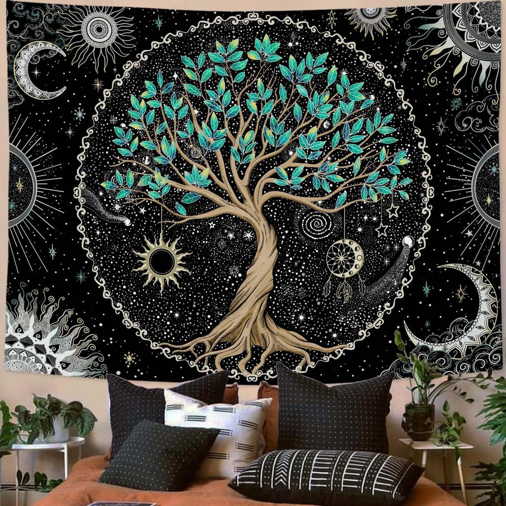 Nature Tree Tapestry Mystical Forest Tapestry for Bedroom Aesthetic Tapastry's Wall Hanging Tapestries for Living Room Dorm Tree