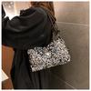 Summer New Texture Casual Foreign Sequined Shoulder Bag Personalized Ins Simple Messenger Large Capacity Baguette Bag Women's Bag