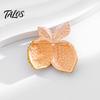 Fruit Shaped Jewelry Double Lemon Rhinestone Brooch Pin, Yellow Lapel Pin for Women Sparkling Men, Alloy Badge Suit Jackets and Bags Daily Outfit