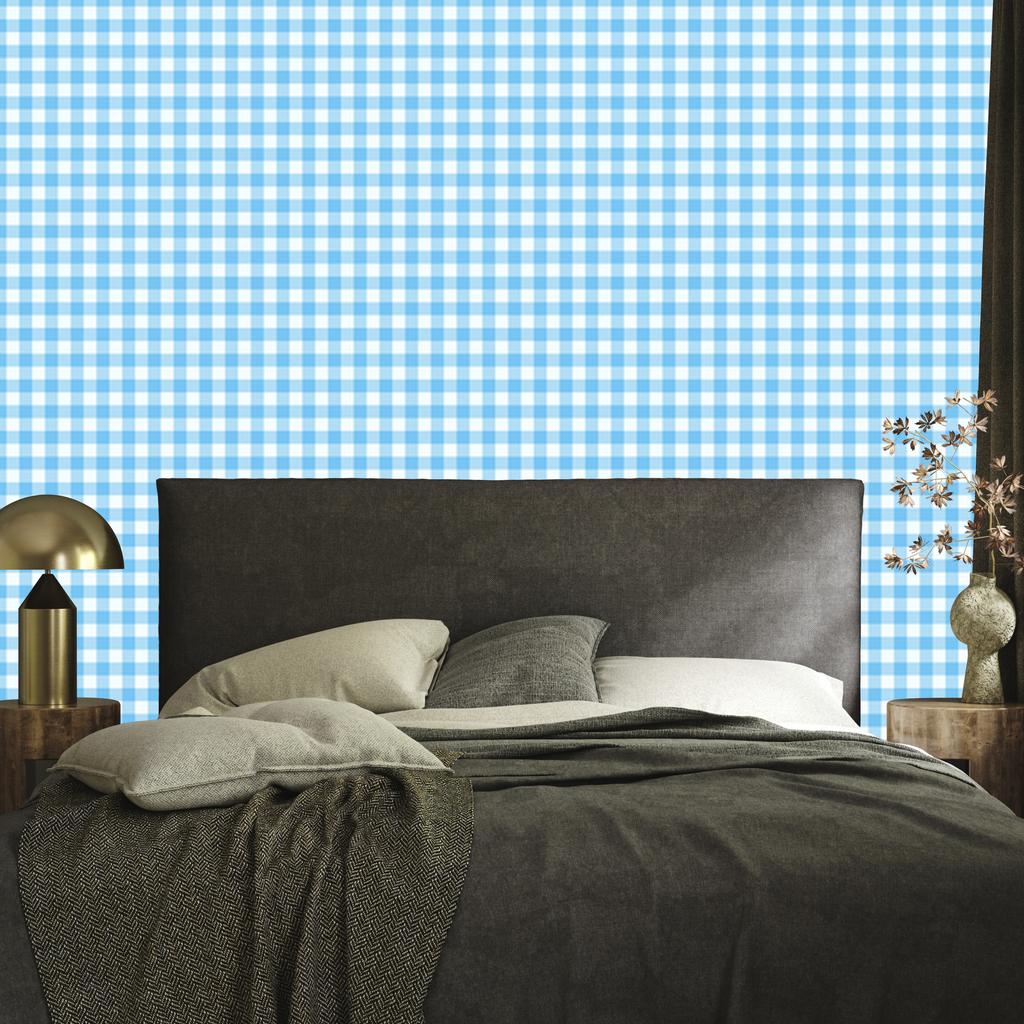 Wallpaper Fabric Pattern Azure and White, Fine Detail 50x1000