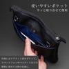 Diablo Men's Small Sacoche Shoulder Bag, Genuine Leather, Lightweight, 3-Way Use, Mini Bag [KA-2506] (Black x Blue)