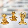 3x Grodstaty Bordsdekoration Antik Söt Figurin Meditation Djur för Hemkontor