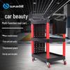 Portable Three-Layer Tool Cart for Car Detailing and Hair Salons