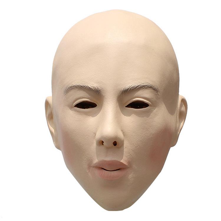 

Bald beauty mask party funny role-playing entertainment prop festival masquerade costume cross-dressing transvestite headgear Average Size