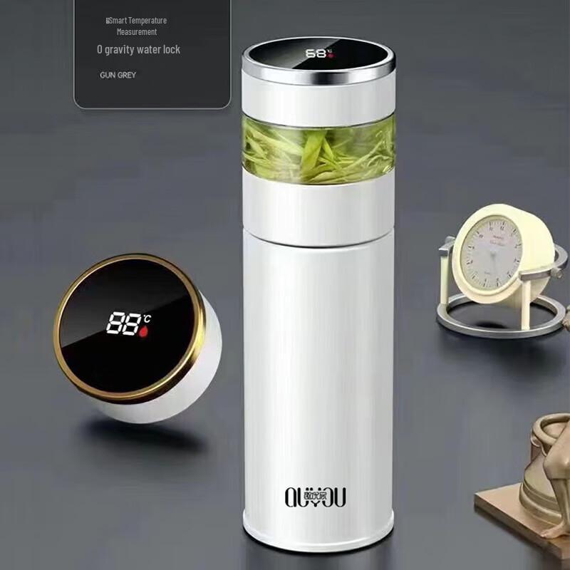 Smart Tea Infuser Thermos with Temperature Display