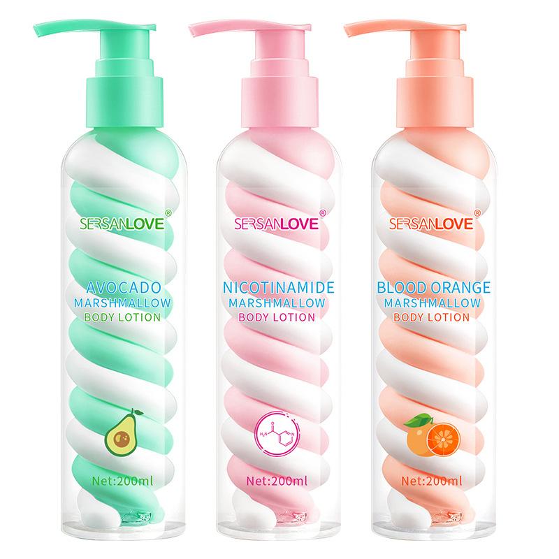 Marshmallow Fragrance Body Care 200ml Brighten Cream Nourishing Moisturizing Smoothing Body Lotion for Women Body Emulsifiers
