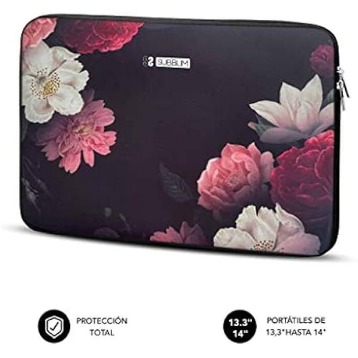 Housse pour ordinateur - SUBBLIM - Trendy Sleeve Neo - Néoprène - 13.3-14 pouces - Fleurs