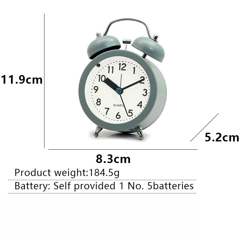 New Ultra Quiet Mini Bell Alarm Clock for Kids, Silent Non-Ticking, Minimalist Desk Clock, Loud Ring Bell, Perfect for Study and Home Use