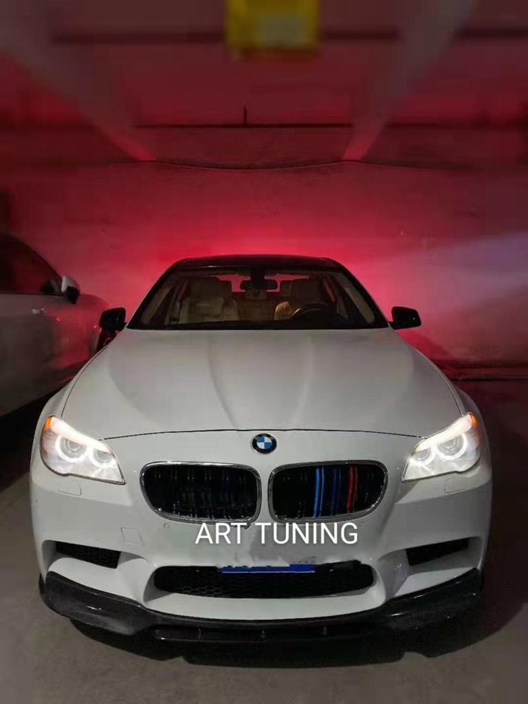 BMW 5 Series F10/F18 Carbon Fiber Front Lip Spoiler - V Style/M5 Design