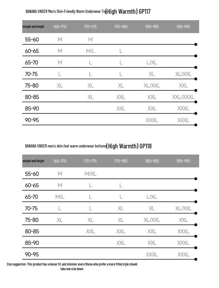 beneunder GP118 Men's High Warmth Thermal Bottoms