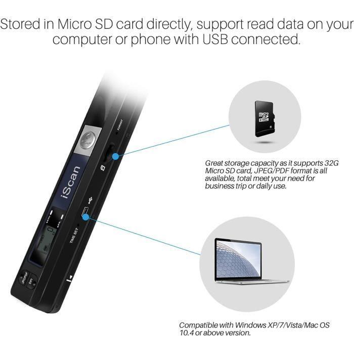 Scanner Portable - GENERIC - Youool Mini Scanner - 900 dpi - Numérisation JPEG/PDF - A4
