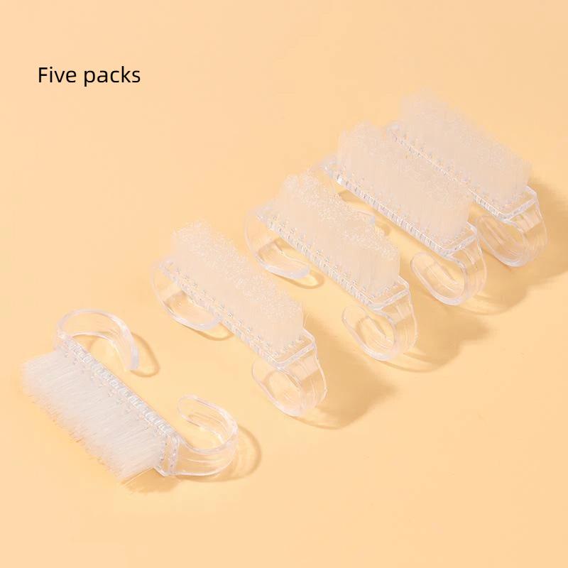 Colorful Translucent Nail Cleaning Brushes Soft Bristle Portable Nail Scrubber for Home Use Professional Nail Salons Manicure
