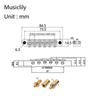 Musiclily Pro 10.4mm Pitch Roller Saddle Tune-O-Matic Bridge for LP, Epiphone, and Les Paul SG Electric Guitars, Chrome