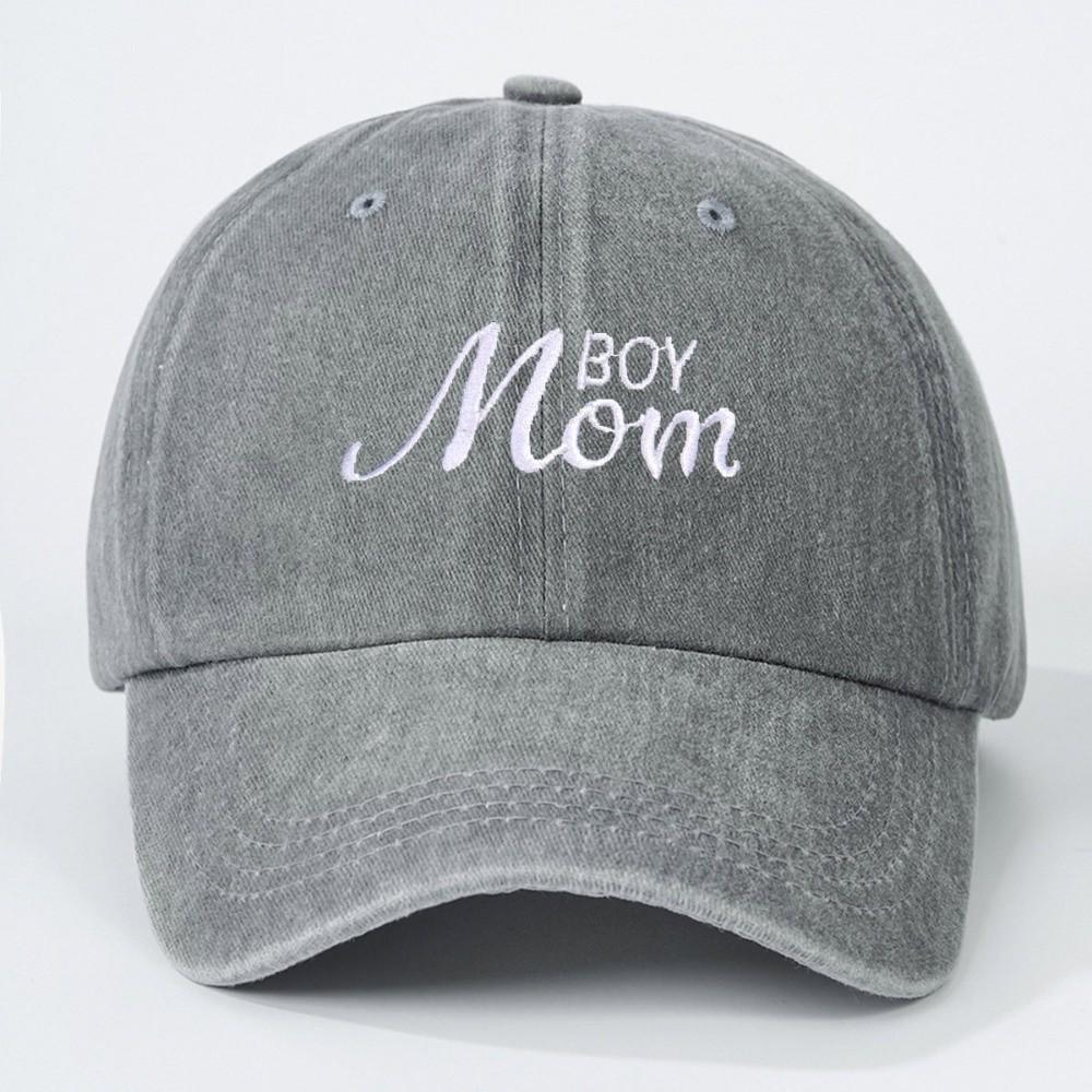 Washed Cotton Boy Mom Embroidery Caps Vintage Baseball Cap Fashion Sport Visors Cap Gifts