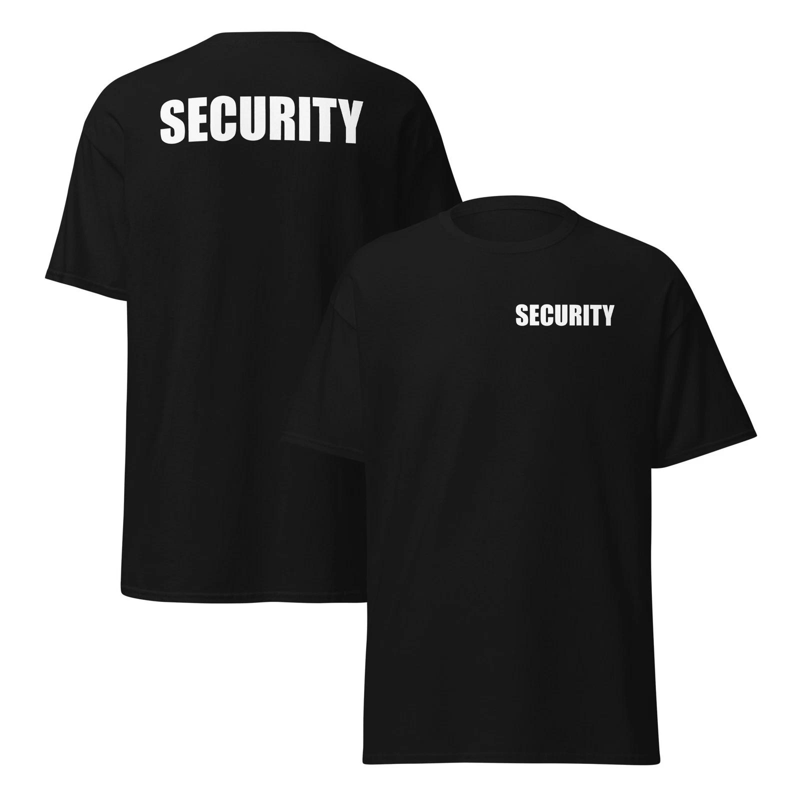 

Security Guard Uniform 2 Sided Double Sided Graphic 100% Cotton T-shirt Mens Tees Top Unisex classic tee M