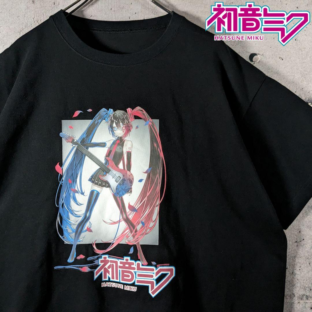 

[Б/У] Футболка с графическим принтом Vocaloid Hatsune Miku, аниме-персонаж, черная