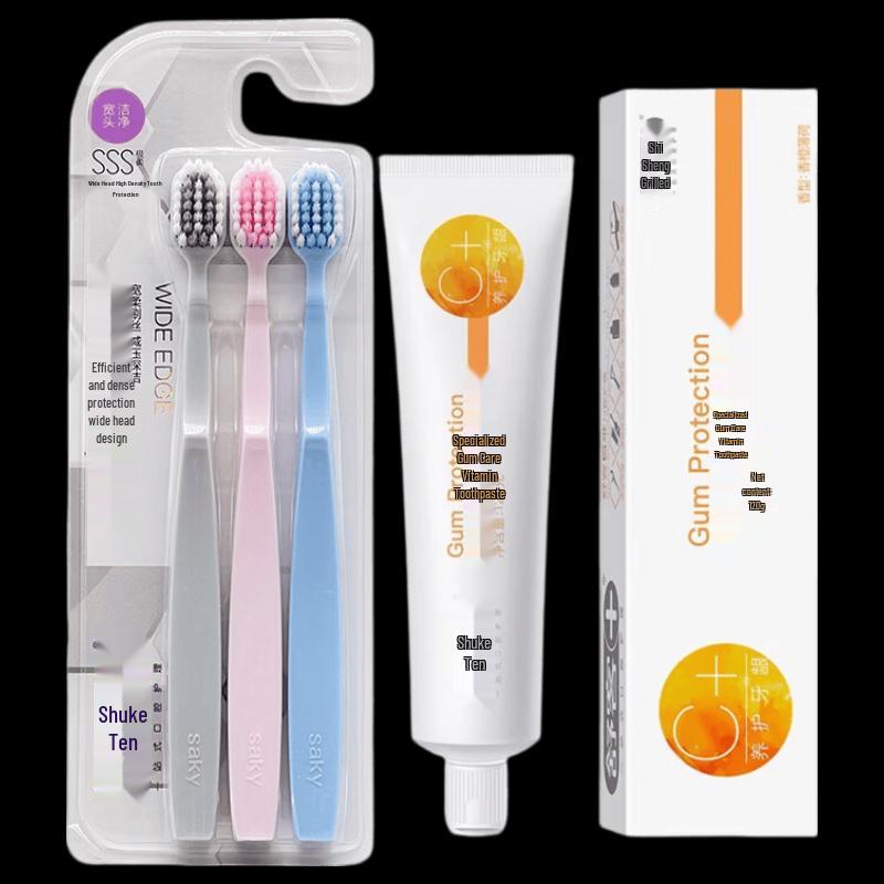 Suke Vitamin C Toothpaste & 3 Toothbrush Set