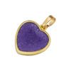 ZHUKOU Enamel Heart charms Women's Handmade DIY Jewelry Pendant Accessories Supplies Brass Jewelry materials VD1266