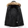 New Trendy Long Cotton-padded Jacket Plus Velvet Cotton-padded Jacket for Men, Mid-length Autumn and Winter Down-padded Jacket for Men