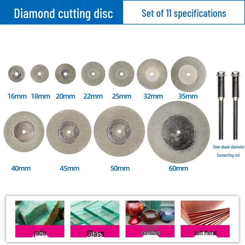 Diamond Cutting Disc for Grout, Jade, Glass, Ceramic; Seam Cleaning Blade for Hand Drill, Small Slice for Wine Bottles.