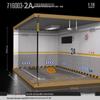 1/18 Wooden Parking Garage Model with Lighting and Dustproof Ornaments