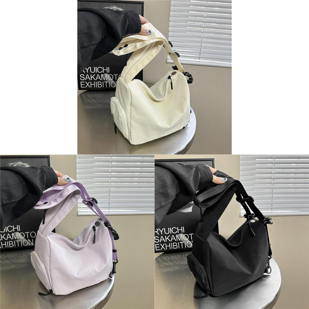 Nylon Convertible Backpack With Zipper Closure For Casual Travel And Daily Use