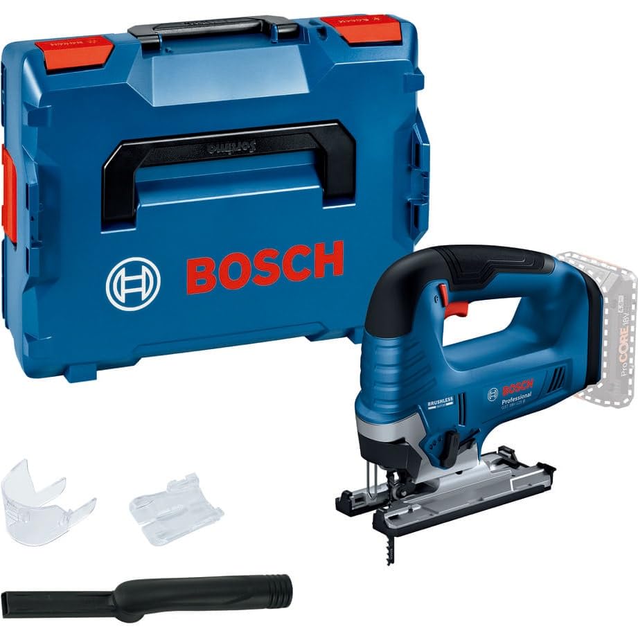 

Bosch Professional 18V cordless jigsaw body 1 burr prevention dust suction dust suction hex charger sold (main only, L-BOXX136N, inlay, blade, guide,