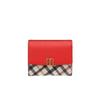 Daks Red Check Color Block Dd Logo 3 Fold Wallet