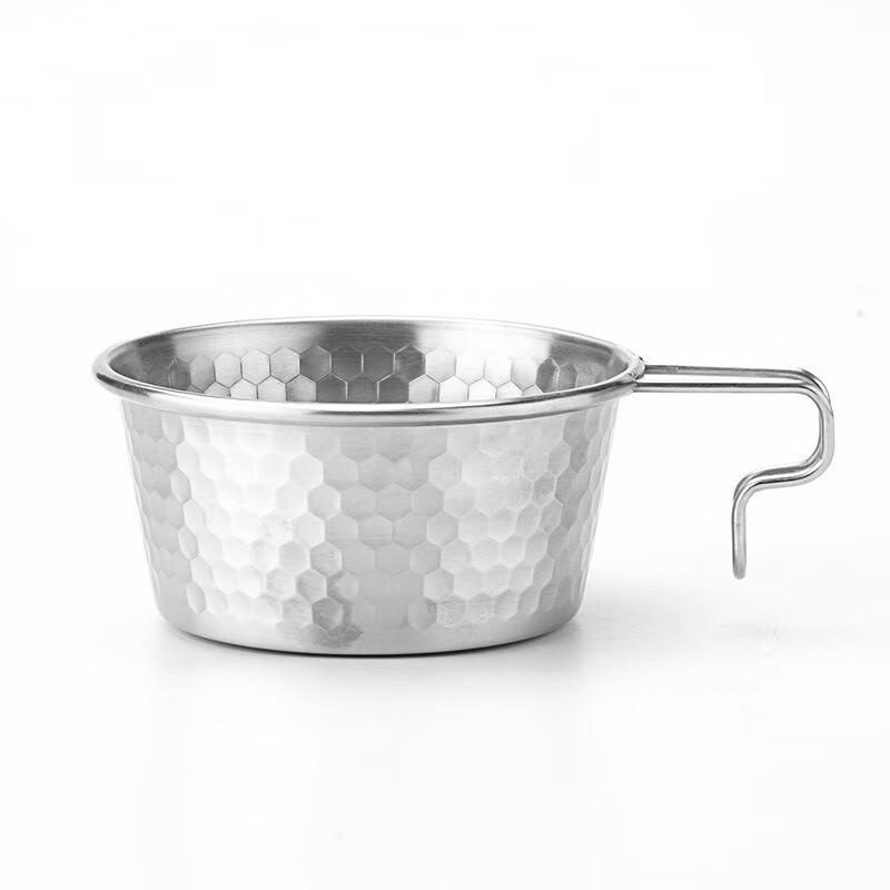 Zhichu Hammered Stainless Steel Camping Bowl 16.5CM x 12CM x 5.5CM