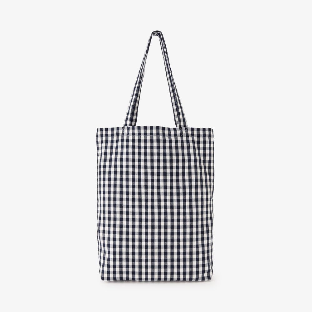 Afternoon Tea Living JA02 Gingham Check Tote Bag, Medium, Black