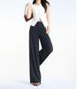 Petite Women's White Linen Wide-Leg Pants - Summer 2026, Lightweight, Wrinkle-Resistant, Extra Long, Casual Fit