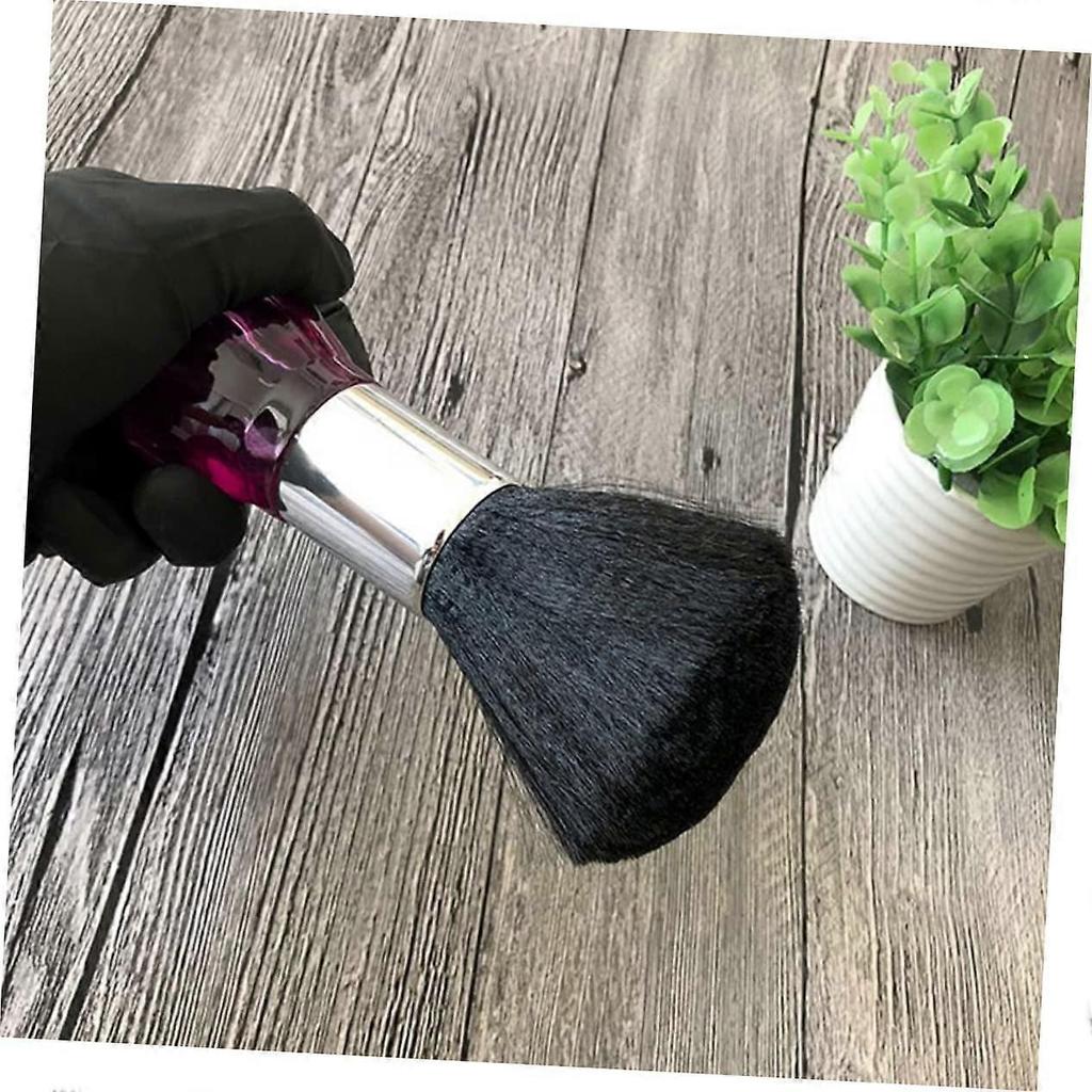 Barber Neck Duster Brush with Soft Gentle Bristles for Easy Hair Cleanup and Ergonomic Crystal Handle