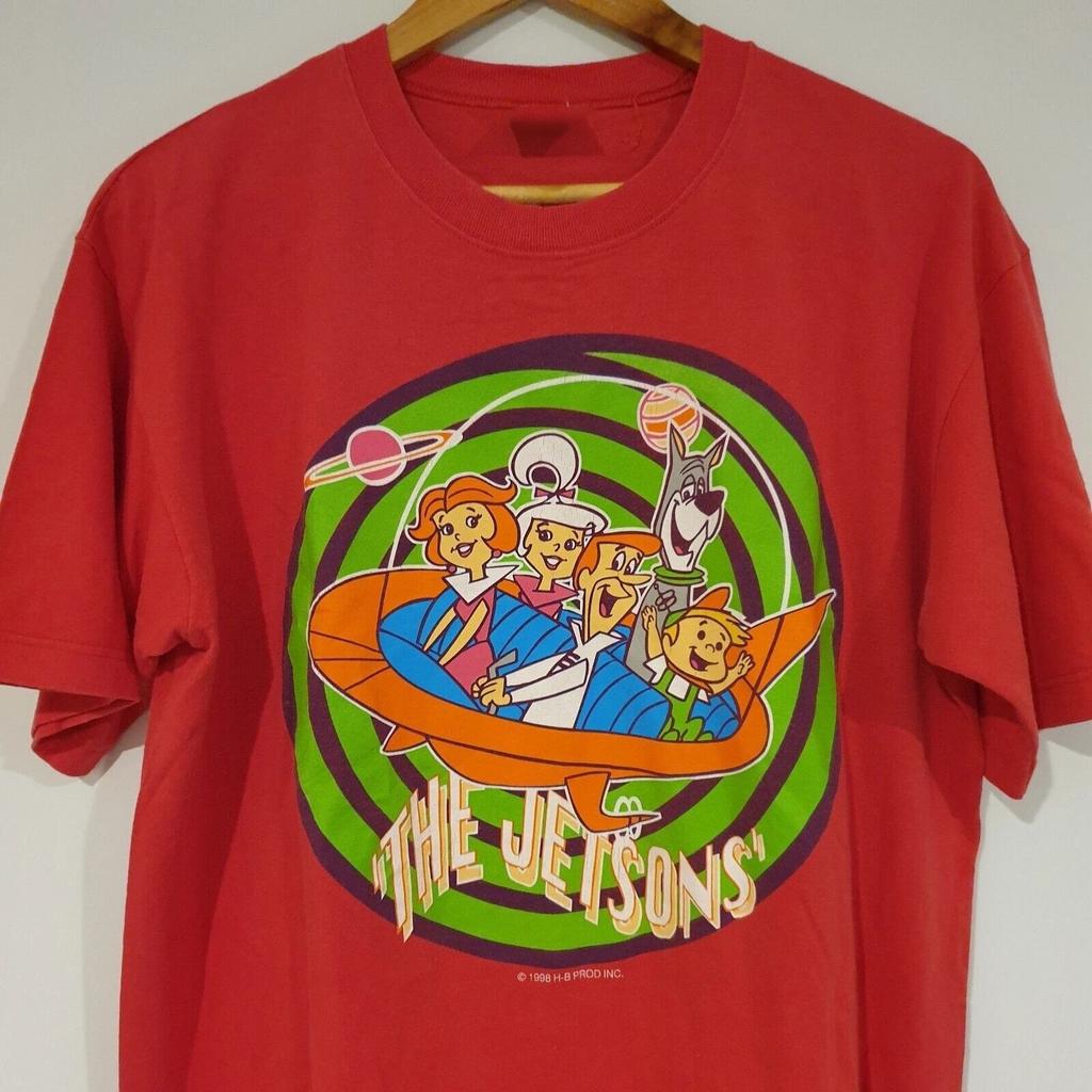 Jetsons Cartoon Vintage Graphic Tee For Men Women Unisex Red T-Shirt Gift