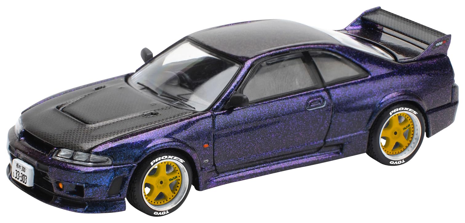 POP RACE Scale R33 Midnight Purple Finished Product PR640256 1/64 GT-R