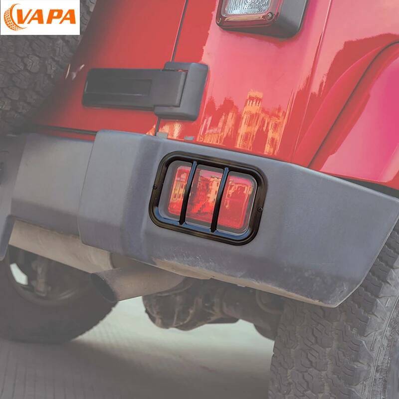 Rear Fog Lamp Protector Cover Light Taillight Metal Decoration For Jeep Wrangler JK 2007-2017 Exterior Accessories