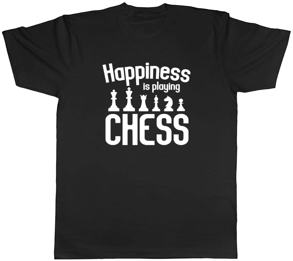 Happiness is Playing Chess Mens Womens Ladies T-Shirt L