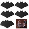 10pcs Heat-resistant Halloween Table Mat Black Bat Drink Coasters Wine Cup Mats  Kitchen Decor