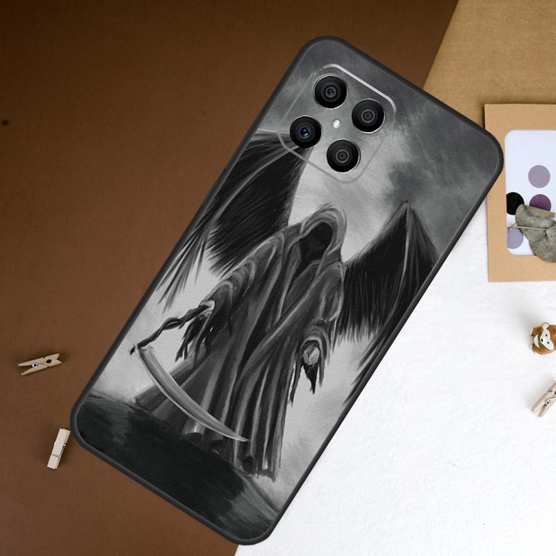 

Death Grim Reaper Skull Phone Case For Honor 90 Lite 50 70 Magic 5 6 Pro 8X X6 X7 X8 X9 X8a X7a X6a X9b X9a Cover Honor X6
