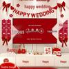 Wedding Room Decoration Double Happiness Pull Flower for Bedroom & Wall