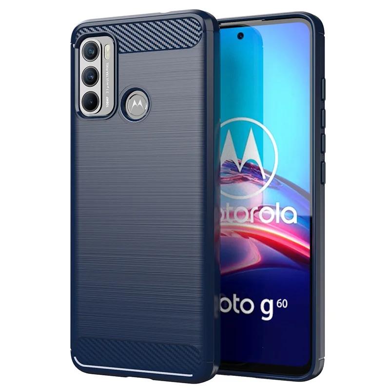 

Матовый защитный чехол для Motorola Moto G60 Мягкая силиконовая задняя крышка для moto g40 fusion Роскошные чехлы для телефонов For Moto G40 Fusion синий