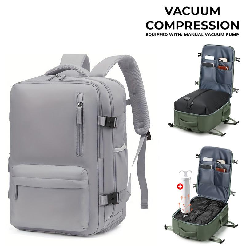 Vacuum Compression Backpack, Equipped with a Vacuum Pump - Suitable for Business Travel Bags, Multi-Compartment Laptop Carrying